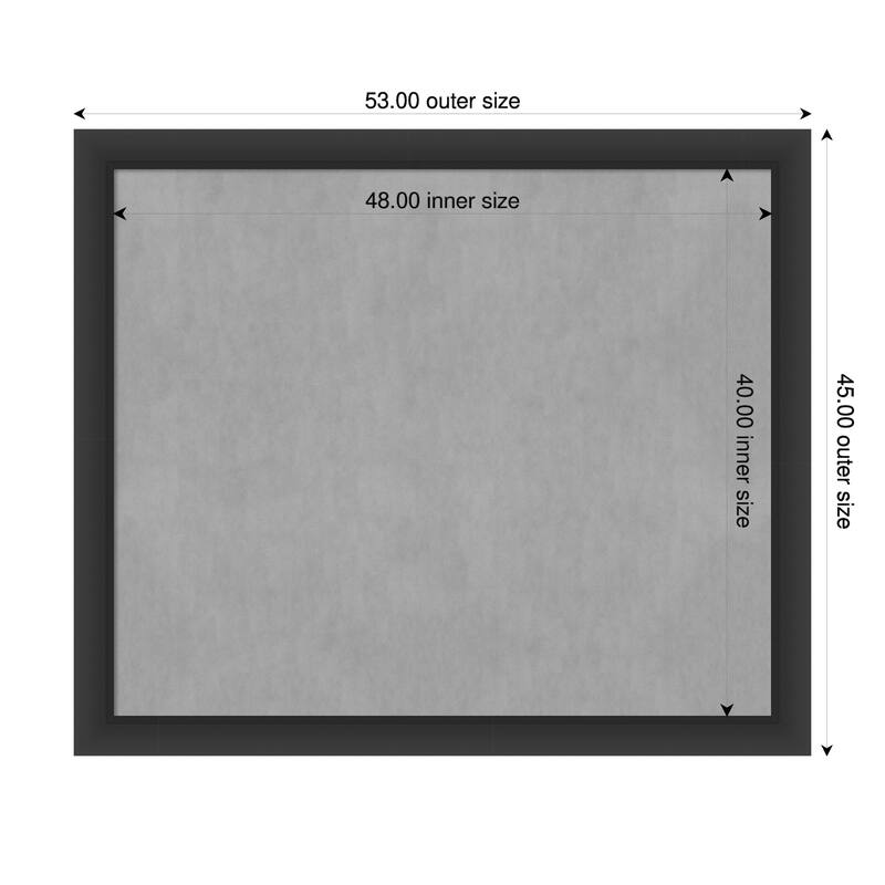 Amanti Art Sloped Black Framed - 53 x 45 in - Sloped Black