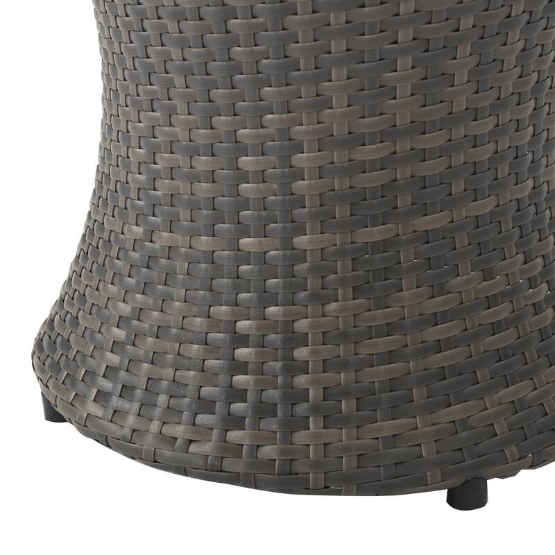 Adriana Outdoor Boho Wicker Accent Table by Christopher Knight Home