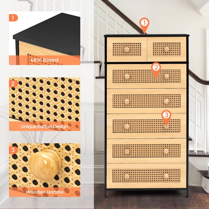 Pellebant 7-Drawer Storage Tower Organizer Chest Dresser