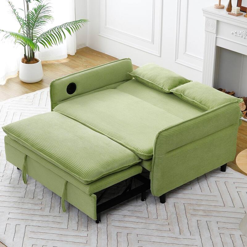 Striped Fabric Multifunctional Sofa Bed