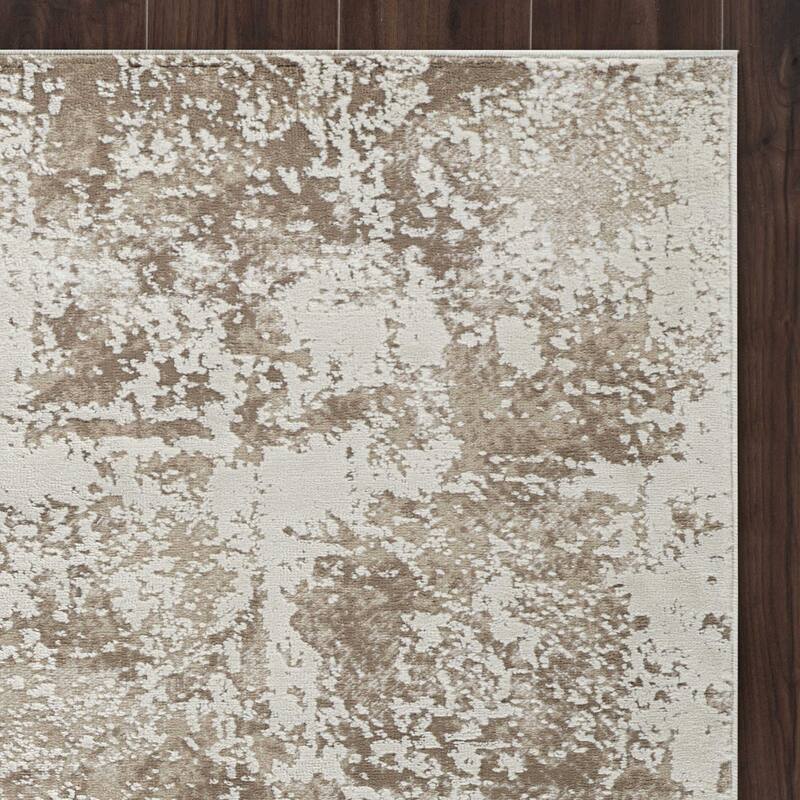 High-Low Sarra Rug - 2'7" x 10'0" - Beige/Brown