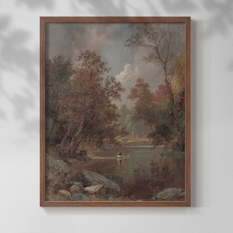Vintage Landscape XXXVII -Framed Print - 8x10 - Walnut