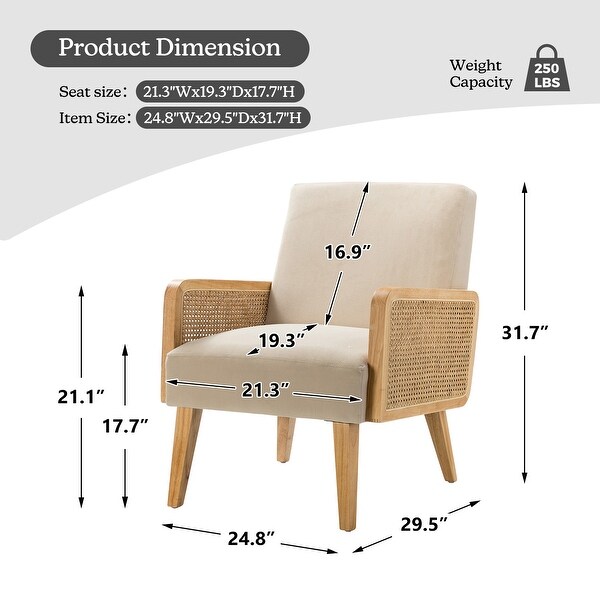 Accent chair dimensions sales