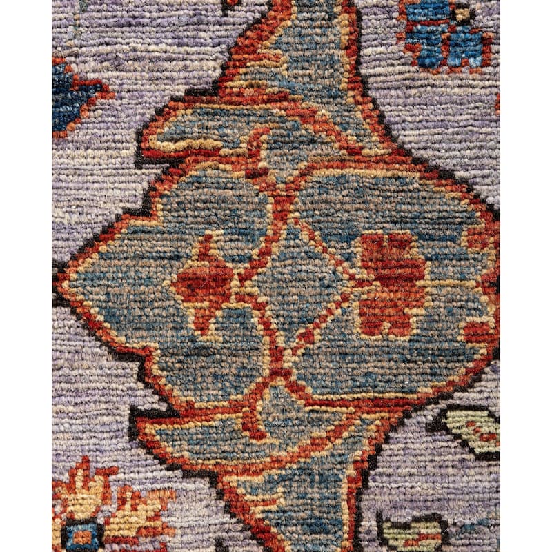 Serapi One-of-a-Kind Hand-Knotted Area Rug - Purple - 9' 1" x 11' 9"