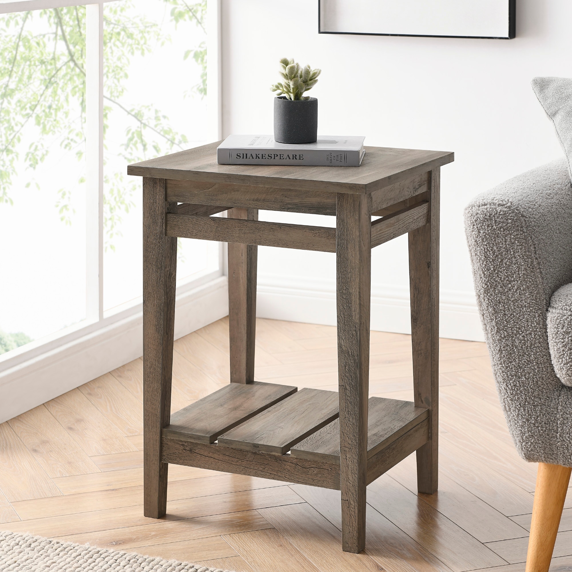 Walker Edison 18-inch Farmhouse Side Table - Bed Bath & Beyond