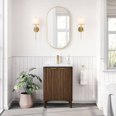 Mumbai Bath Vanity with White Ceramic Basin Top without Mirror