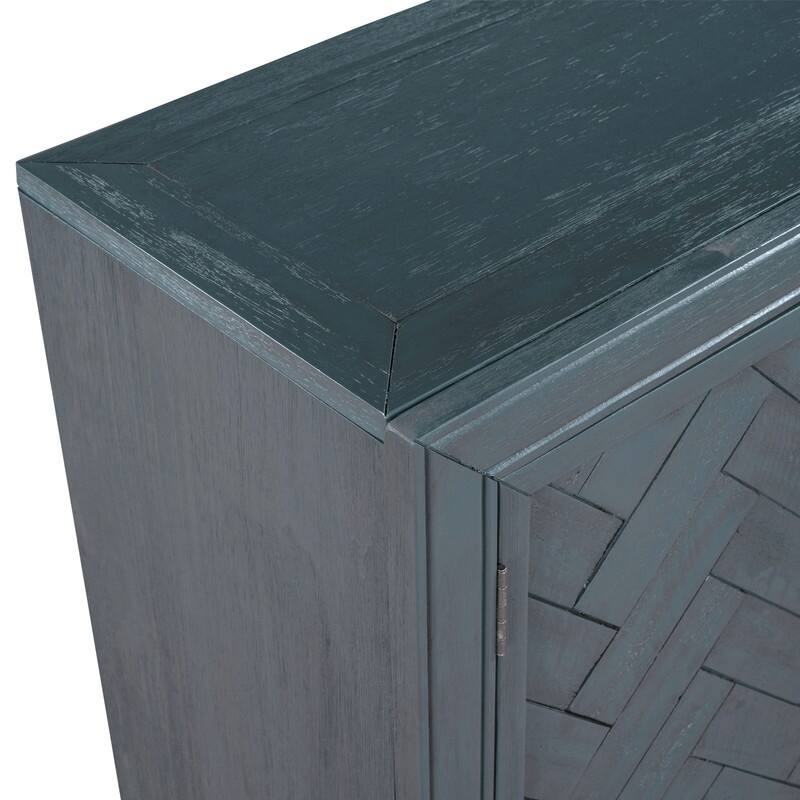 40"Modern Cabinets with Unique Design Doors with 1 Adjustable Shelves,Suitable for Multiple Rooms