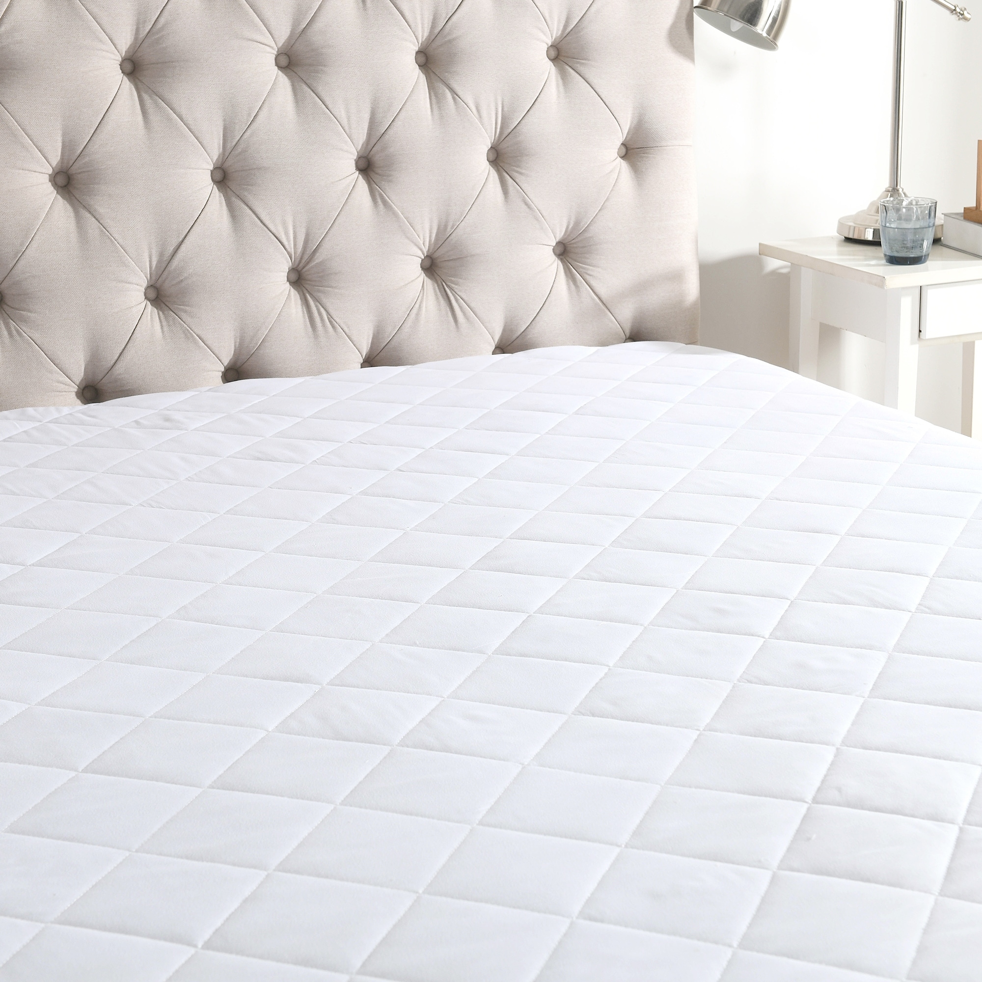 Quilted Mattress Bed Protector Topper Fitted Cover All Sizes 