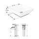 preview thumbnail 18 of 52, 24" Bathroom Vanity Sink Combo Oak Cabinet Vanity Tempered Glass/Ceramic Sink