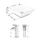 preview thumbnail 40 of 39, 24" Bathroom Vanity Set Tempered Glass/ Ceramics Sink Combo Wall Mounted Natural Cabinet Faucet Drain Mirror