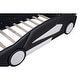 preview thumbnail 12 of 22, Twin Race Car-Shaped Bed with Wheels, Black
