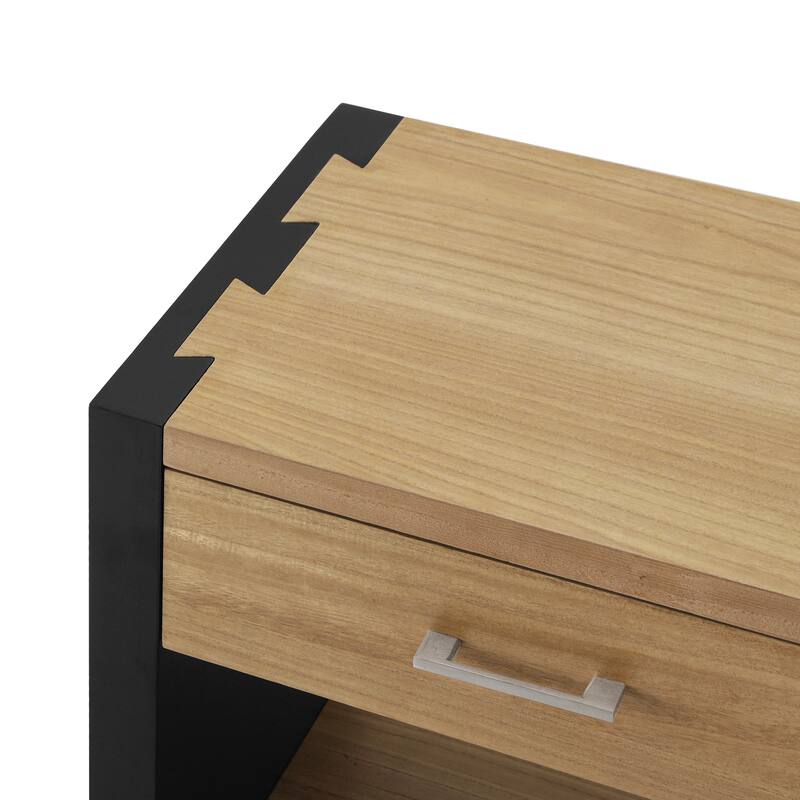 Christopher Knight Home - Quillson MDF 1-Drawer Nightstand with Smooth Glide Drawer