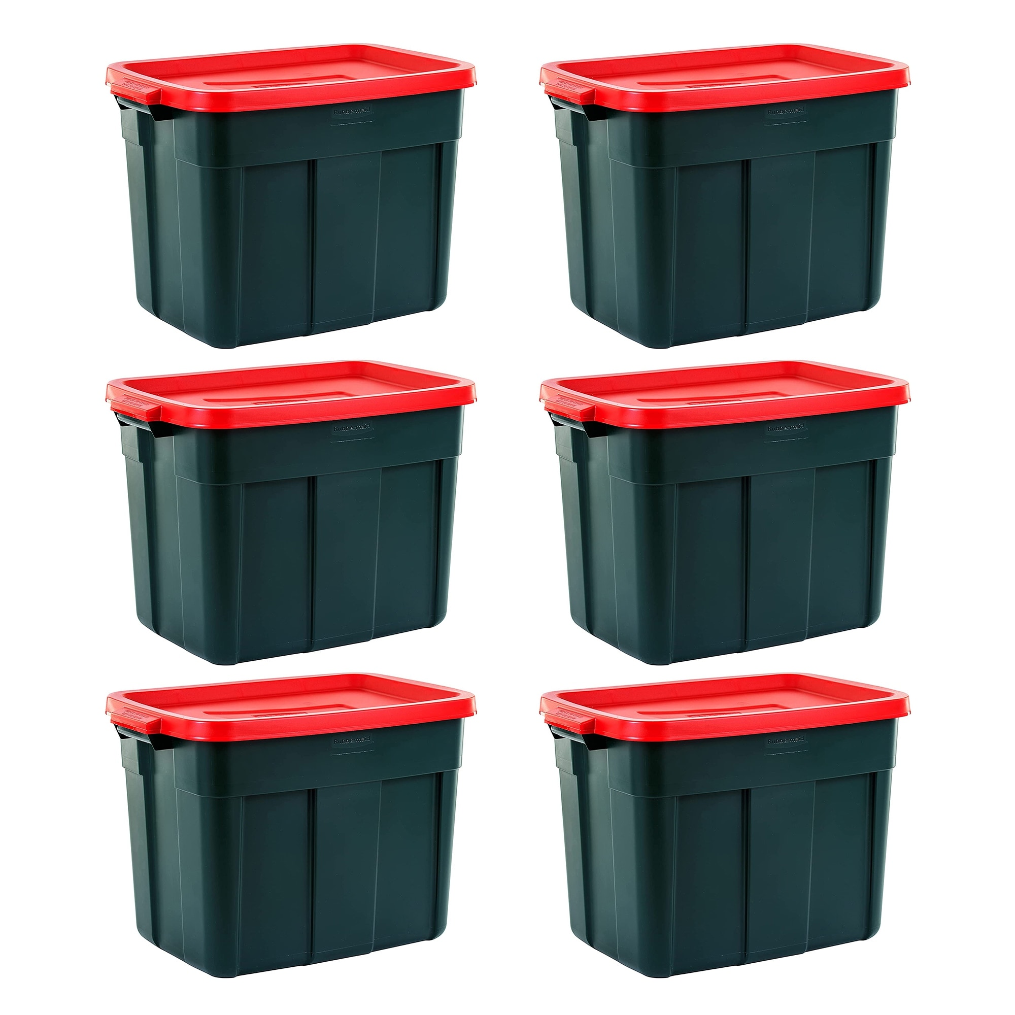 Roughneck 10 Gal. Rugged Stackable Storage Tote Container (6-Pack)