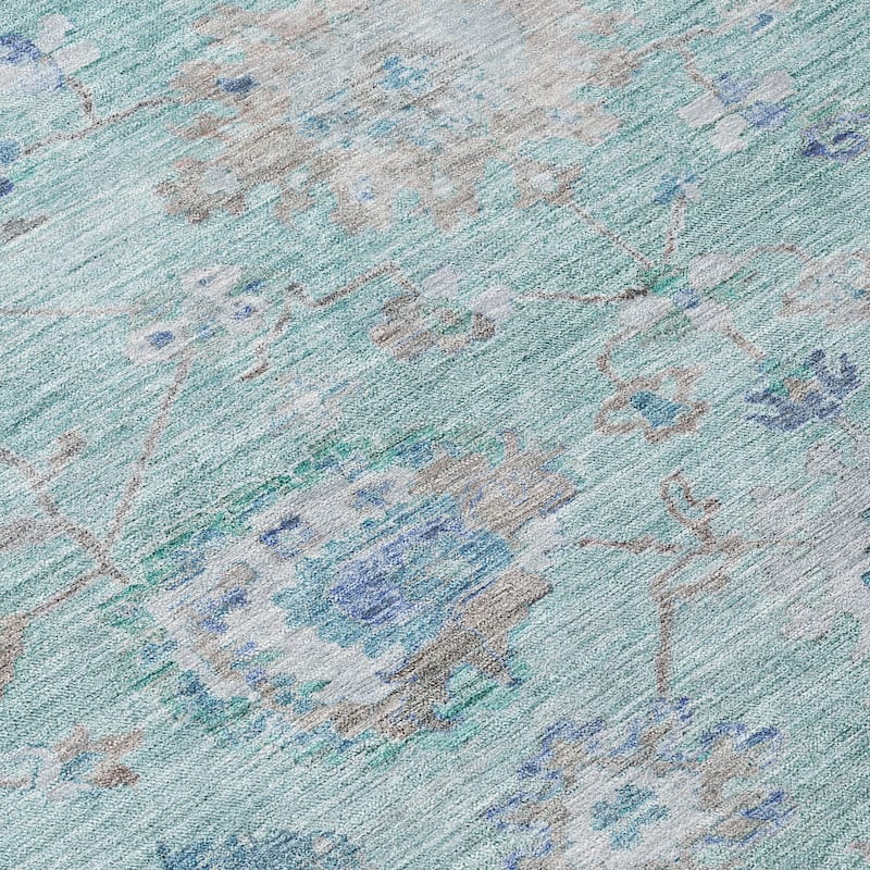 Machine Washable Indoor/ Outdoor Vintage Traditional Chantille Rug