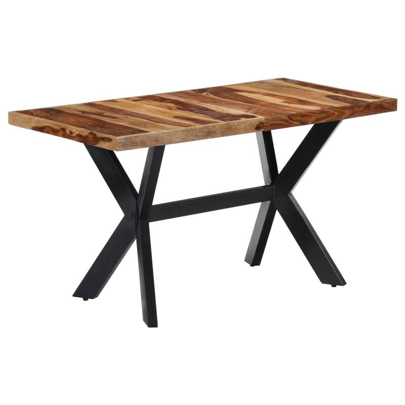 vidaXL Dining Table 55.1"x27.6"x29.5" Solid Sheesham Wood