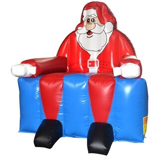 Costway Inflatable Santa Claus Water Park Castle Jumper Christmas