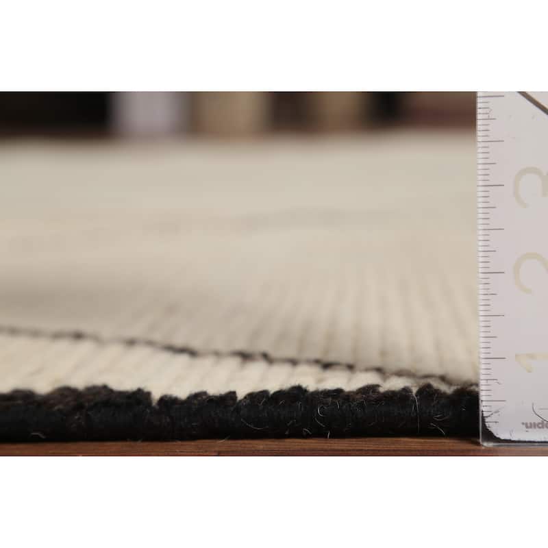 All-Over Trellis Moroccan Area Rug Handmade Wool Carpet - 8'10"x 12'2"