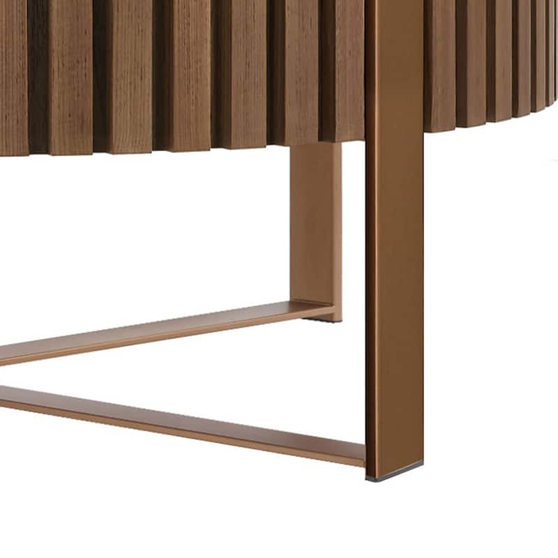 Modern Handcraft Drum Coffee Table 31.5 Inch Round Coffee Table