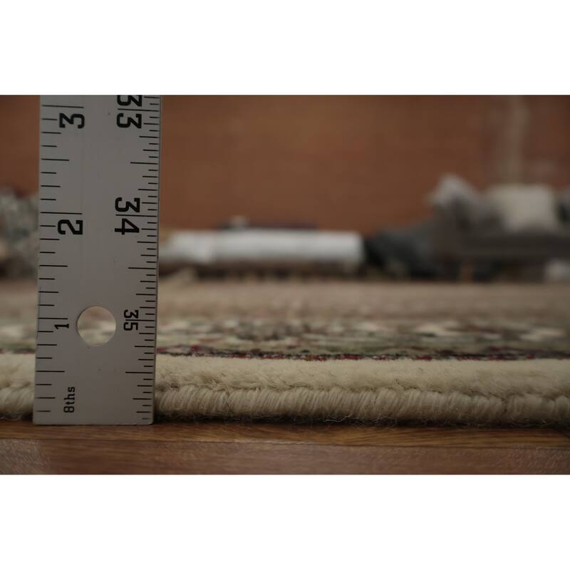 Hand Knotted Oriental 100% Wool Carpet Traditional Medallion Beige & Ivories Tabriz Area Rug - 6' 0'' X 4' 0''