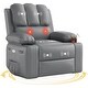 preview thumbnail 23 of 73, Oversized power recliner with heat, massage, 360 degrees swivel, and cup holder.
