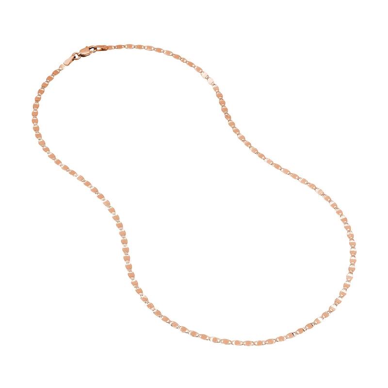 Curata 14k Rose Gold 2.7mm Chain Bracelet Lobster Lock Closure 7.50 Inch