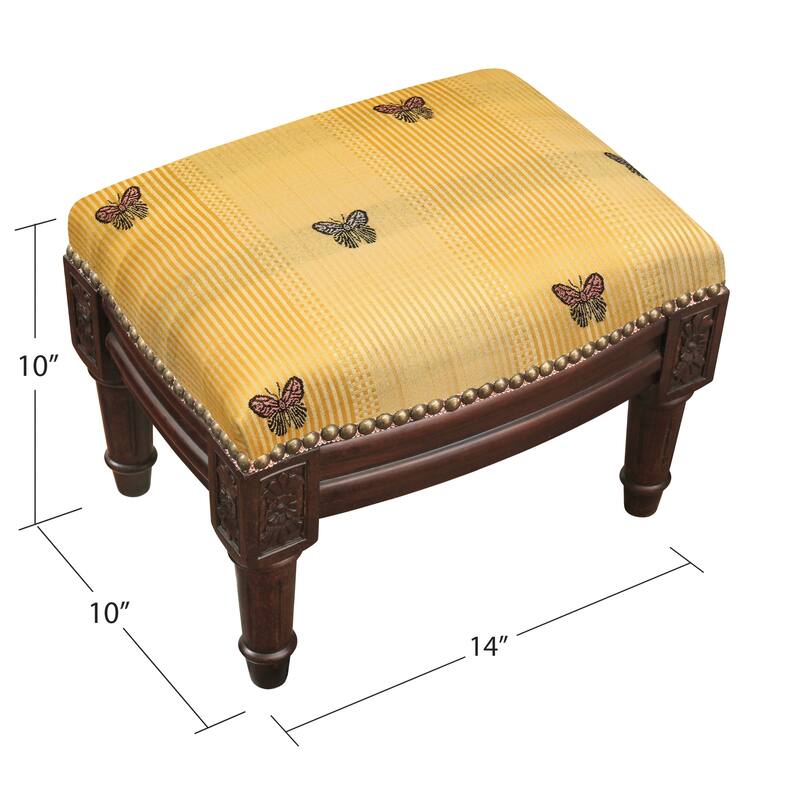 Yellow Butterfly Footstool