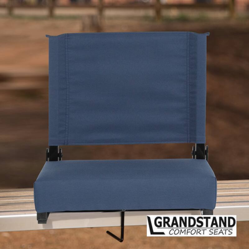2 Pack 500 lb. Rated Lightweight Stadium Chair-Handle-Padded Seat