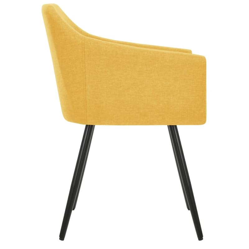vidaXL Dining Chairs Upholstered Chair with Metal Legs for Living Room Fabric - 21.3" x 24.4" x 31.5"