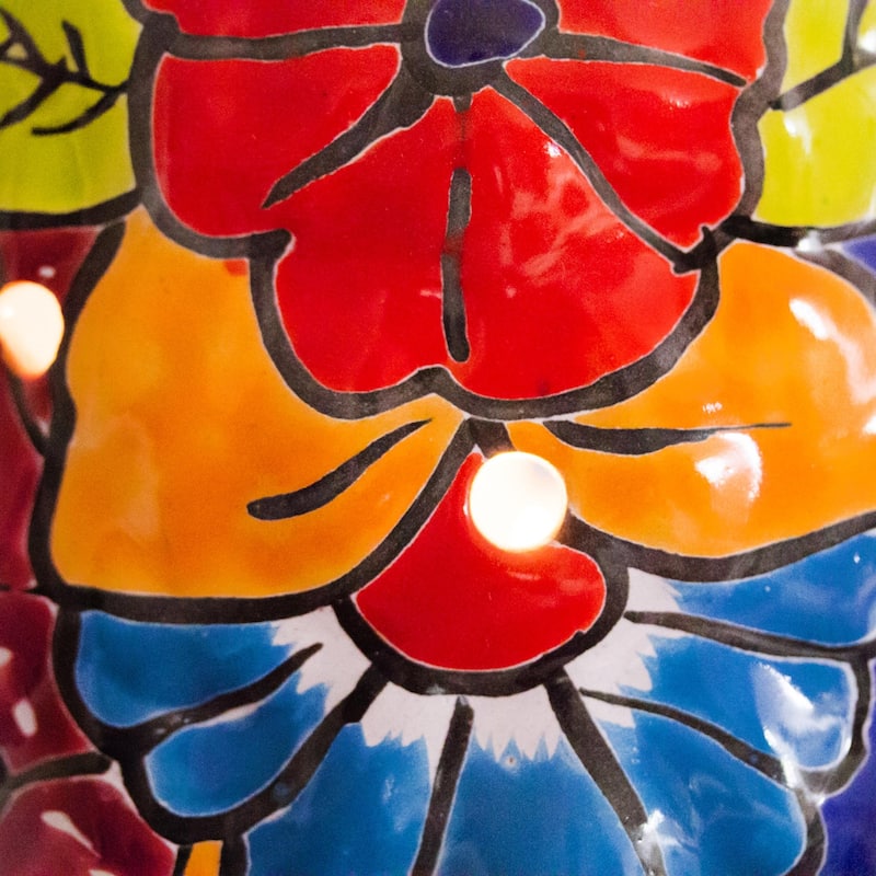 Novica Handmade Christmas Glow Ceramic Lantern
