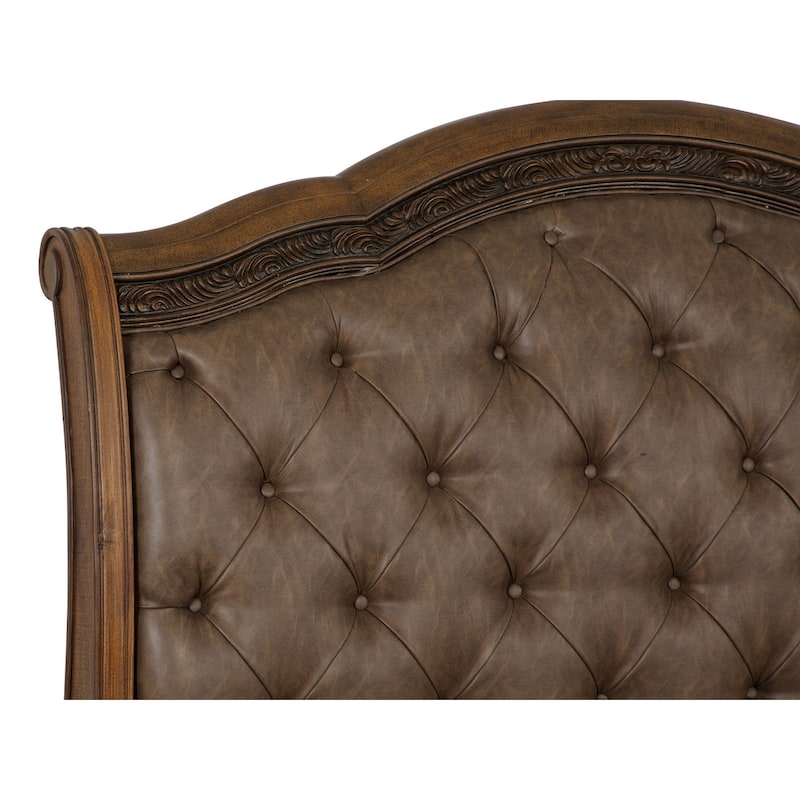 Magnussen Home Durango Willadeene Brown Upholstered Sleigh Storage Bed