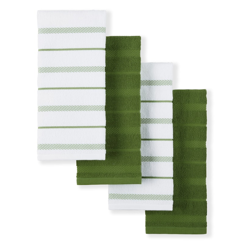 KitchenAid Albany Kitchen Towel Set, Set of 4 - 16"x26" - Matcha