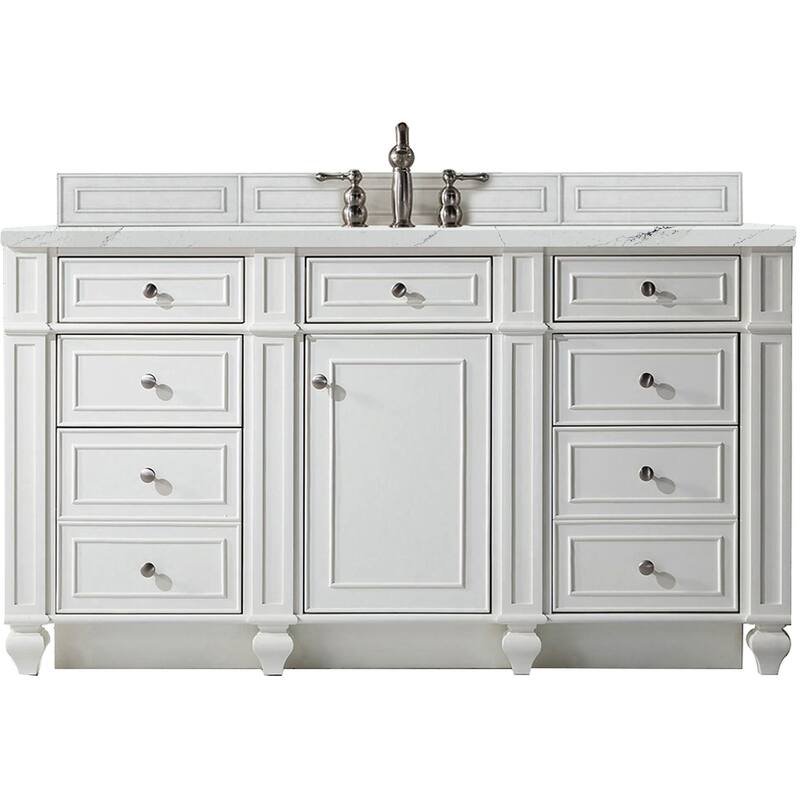 James Martin Vanities 157-V60S-FENC Bristol 60" Free Standing Single - Bright White