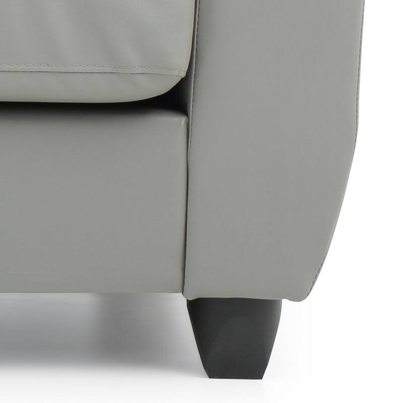Sophisticated Gray Sofa with Padded Arms