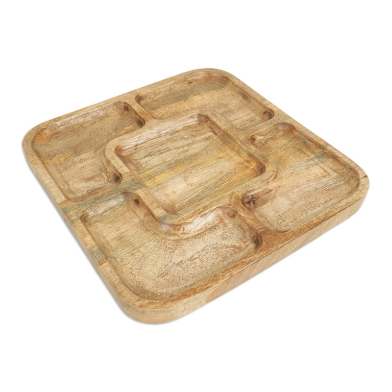 Novica Handmade Natural Style Wood Appetizer Platter