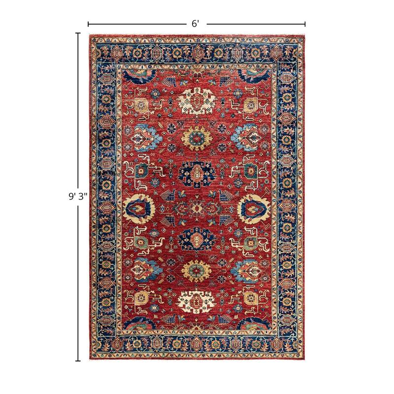 Serapi One-of-a-Kind Hand-Knotted Area Rug - Red, 6' 0" x 9' 3" - 6' 0" x 9' 3"