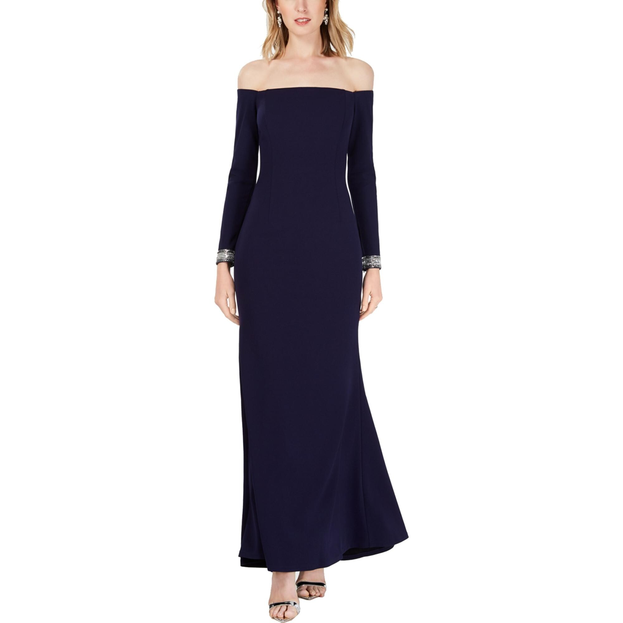 off the shoulder embellished dress