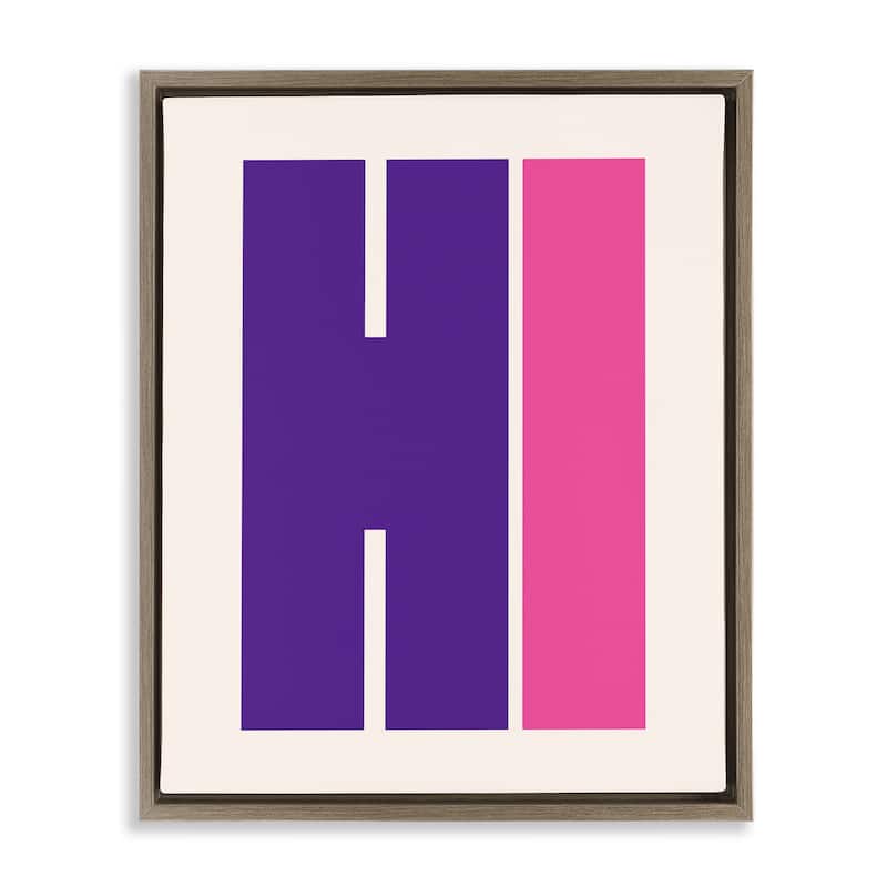 Stupell Hi Contemporary Typography Framed Floater Canvas Wall Art Design By House of Lulu - 25 x 31 - Brown
