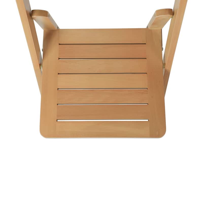 2PK Comm. Grade Solid Wood Portable Folding Dining Chair - 17.5"W x 18"D x 31.25"H