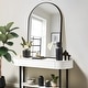 preview thumbnail 8 of 16, Arched Black Aluminum Alloy Framed French Cleat Mounted Wall Decor Bathroom Vanity Mirror with 5-Year Warranty