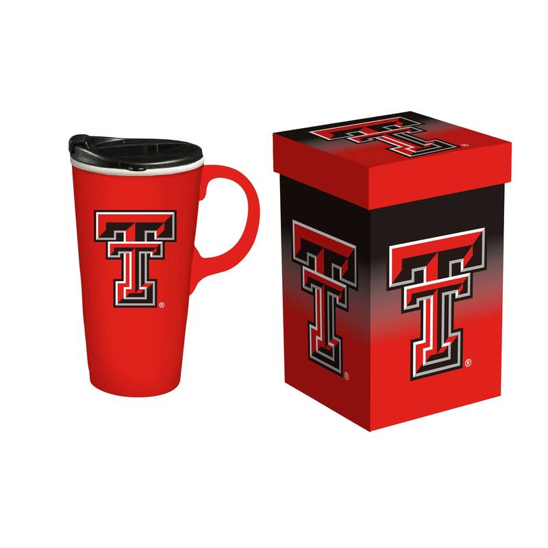 Texas Tech University, 17 oz Ceramic Travel Latte Cup w/ Gift Box