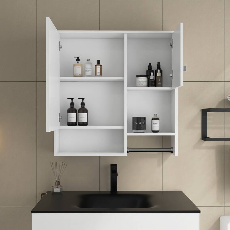 29'' x 28'' Modern Wall Mounted Medicine Cabinet with Mirror - 30" x 7"