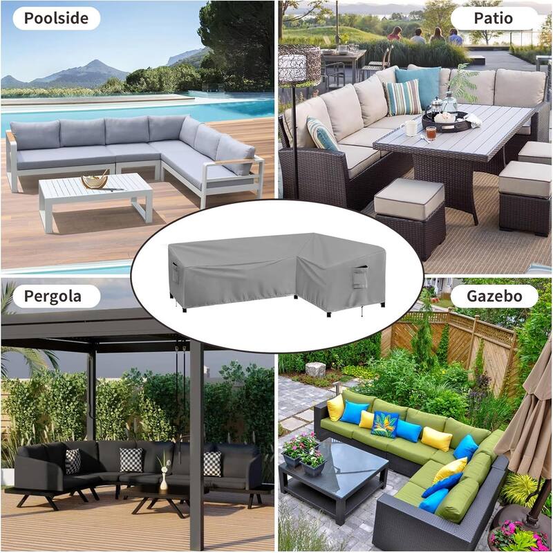 Patio Sectional Sofa Cover Heavy Duty Waterproof