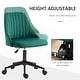 preview thumbnail 6 of 8, Mid Back Armless Desk Chair with Swivel Wheels, Velvet Fabric Swivel Vanity Chair, Adjustable Height Task Rolling Chai