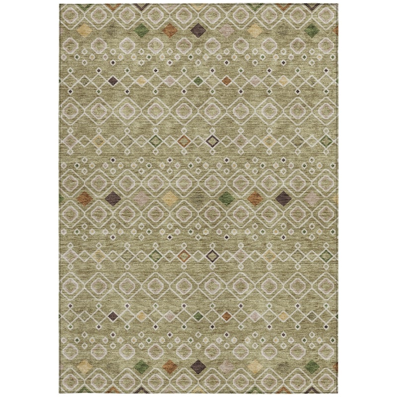 HomeRoots Geometric Modern Rectangle Outdoor Rug