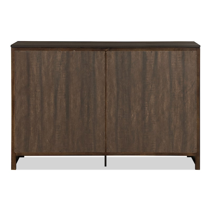 Malgan Traditional Walnut 56-inch Wide 6-Drawer Double Dresser by Furniture of America