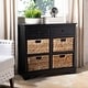preview thumbnail 1 of 8, SAFAVIEH Herman 6-Drawer Black Storage Unit - 29.9” x 13” x 26”