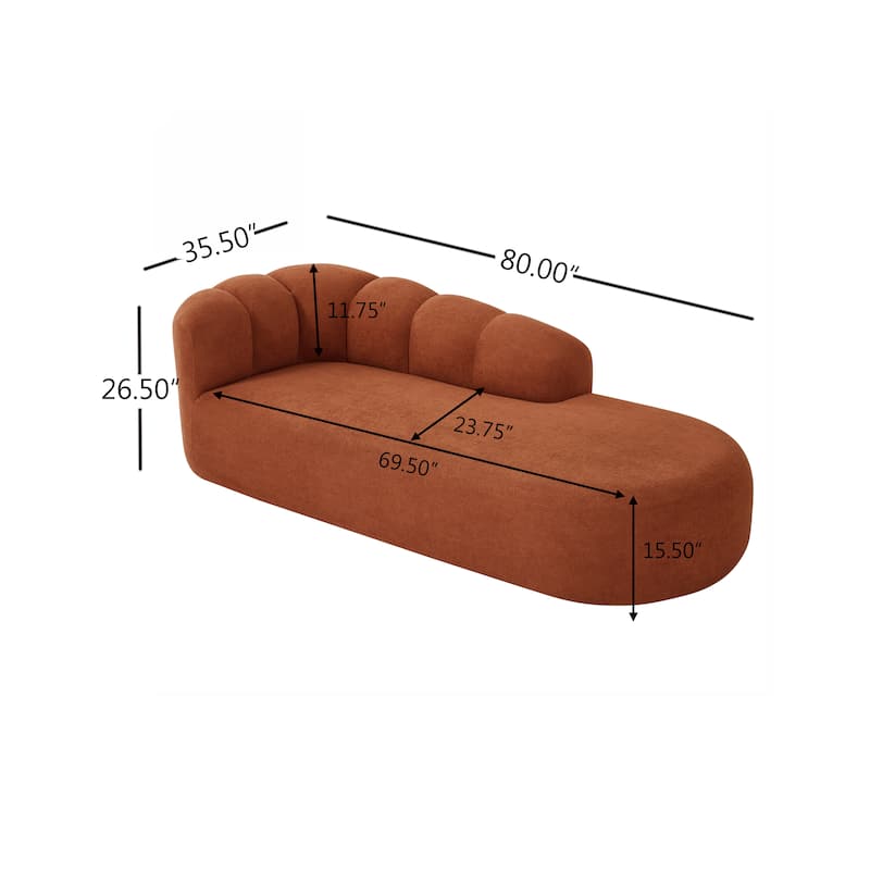 Christopher Knight Home - Modern Curved Upholstered Sofa with Sculptural Bubble Back