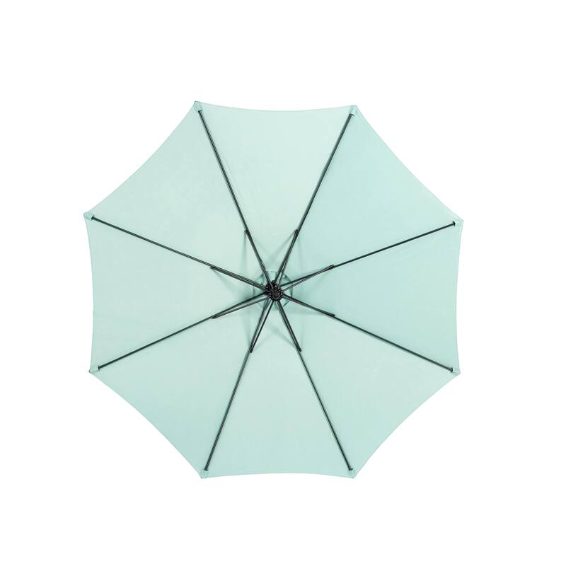 Best Choice Products 10ft Offset Hanging Market Patio Umbrella w/Easy Tilt Adjustment, Polyester Shade, 8 Ribs