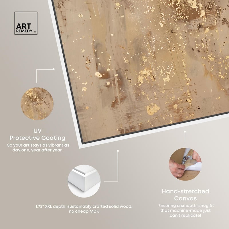 Gilded Dust Canvas by Art Remedy