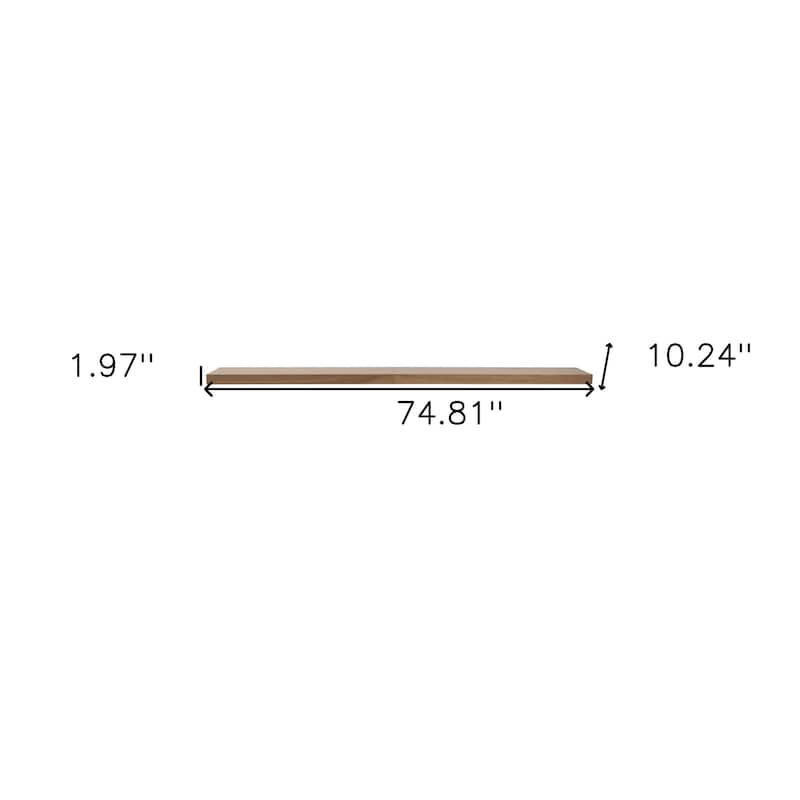 HomeRoots 43" Brown Wooden Wall Mounted Floating Shelf